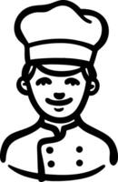 Chef Smiling Face Illustration for Culinary Branding vector