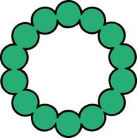 Circular Green Beads Art for Decoration and Design Projects vector