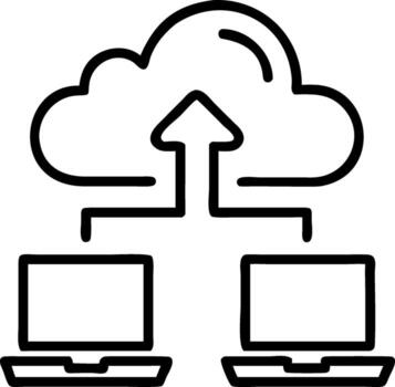 nube informática datos transferir ilustración para tecnología y negocio utilizar vector
