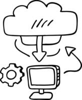 Cloud Computing Data Transfer for Technology and Business Applications vector