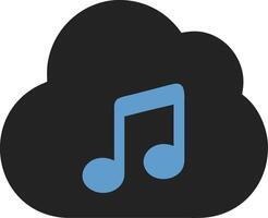 Cloud Music Illustration for Apps and Digital Platforms vector
