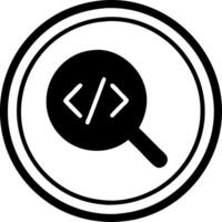 Coding Magnifier for Web Development and Programming vector