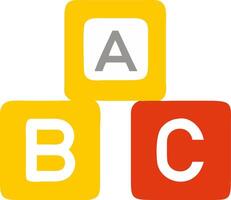Colorful ABC Alphabet Blocks for Educational and Child Learning Themes vector