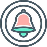 Colorful Bell with Circles for Notification and Alert Graphics vector
