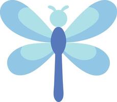 Colorful Blue Butterfly Illustration for Design and Decoration Projects vector