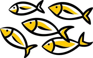 Colorful School of Fish Illustration for Art Projects and Design vector