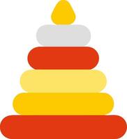 Colorful Stacking Pyramid for Child Education and Learning Resources vector