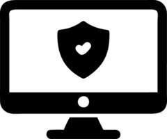 Computer Security with Shield and Checkmark for Data Protection and Cyber Safety vector