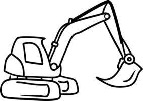 Construction Excavator Illustration for Design and Educational Uses vector