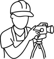 Construction Worker grapher Illustration for Design Projects vector