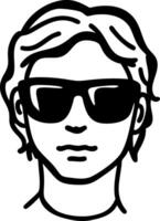 Cool Sunglasses Sketch for Fashion and Design Use vector