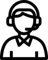 Customer Support Agent for Call Center and Helpline Services vector