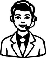 Customer Service Representative Illustration Call Center vector
