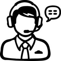 Customer Support Representative for Communication and Service Use vector