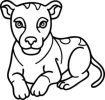 Cute Puppy Outline Design for Coloring Books and Kids Art Projects vector