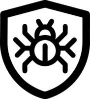 Cybersecurity Shield Representing Bug Protection vector