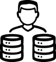 Data Manager Database Administrator Concept Design vector