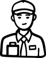 Delivery Man Illustration Suitable for Graphic Design and Print Media vector
