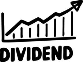 Dividend Growth Graph with Arrow for Financial and Business Use vector