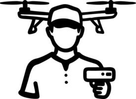 Drone Pilot Illustration for Technology and Delivery Concepts vector