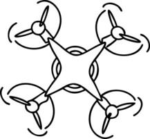 Drone Top View Outline Design for Technology and Innovation Concepts vector