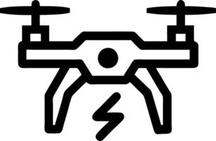Drone with Power Symbol for Technology and Energy Concepts vector