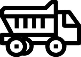 Dump Truck Simple Outline for Construction Projects and Coloring Books vector