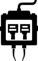 Electrical Plug and Socket Silhouette for Industrial Design Projects vector