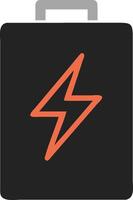 Electric Power Battery with Lightning Bolt for Technology and Energy Projects vector