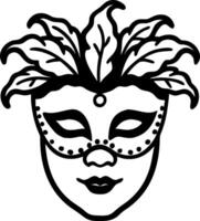 Elegant Carnival Mask Illustration for Art and Design Projects vector