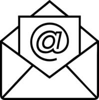 Email Symbol Inside Envelope Communication Illustration vector