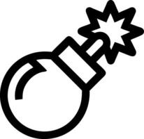 Explosive Bomb Outline for Graphic Design and Illustrations vector