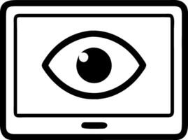 Eye Symbol on Computer Screen for Privacy and Security Concepts vector