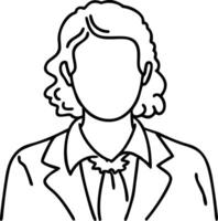 Faceless Female Portrait Illustration for Business and Design Projects vector