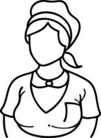 Faceless Woman Line Art Portrait for Creative Design and Branding Projects vector
