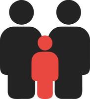 Family Symbolizing Unity in Parents and Child Graphic Design vector