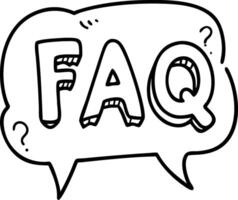 FAQ Bubble Illustration for FAQs Communication Design vector