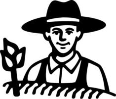 Farmer Illustration Ideal for Agricultural Themes and Rural Design Projects vector
