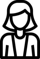 Female Avatar Minimalist Outline Design for Graphic Use and Branding vector