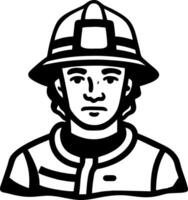 Firefighter in Uniform Art for Safety Awareness and Community Representation vector
