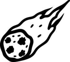 Flaming Meteor Illustration for Tattoo or Coloring Book Designs vector