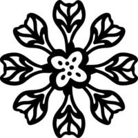 Floral Design Symmetrical Abstract Pattern for Decorative Art or Tattoo vector