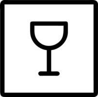 Fragile Glass Symbol in Format for Packaging and Shipping Labels vector