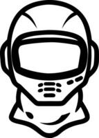 Futuristic Spacesuit Helmet Design for Sci-Fi Illustrations vector
