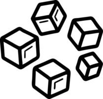 Geometric Black Outline Box Shapes for Art and Design vector