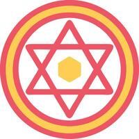 Geometric Hexagram Mandala with Concentric Circles for Design and Artistic Use vector