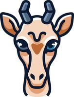 Giraffe Head Illustration for Artistic Design and Education vector