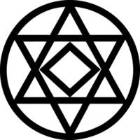 Geometric Symbol Hexagram Circle Design for Mandala or Tattoo Art vector