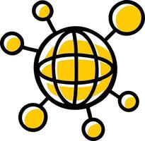 Global Network Connecting Technology Communication vector