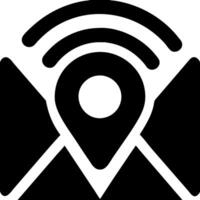 GPS Navigation Pin on Map Signal for Directional Apps and Mobile Interfaces vector
